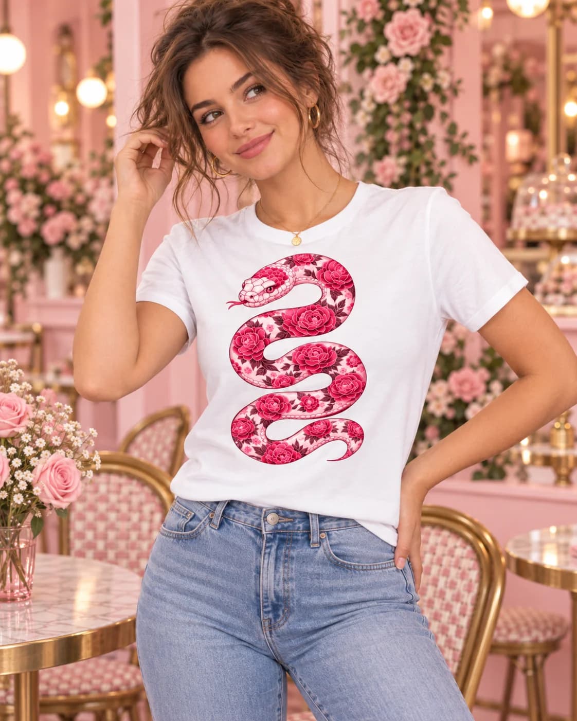 Polera Serpiente Pink Mood