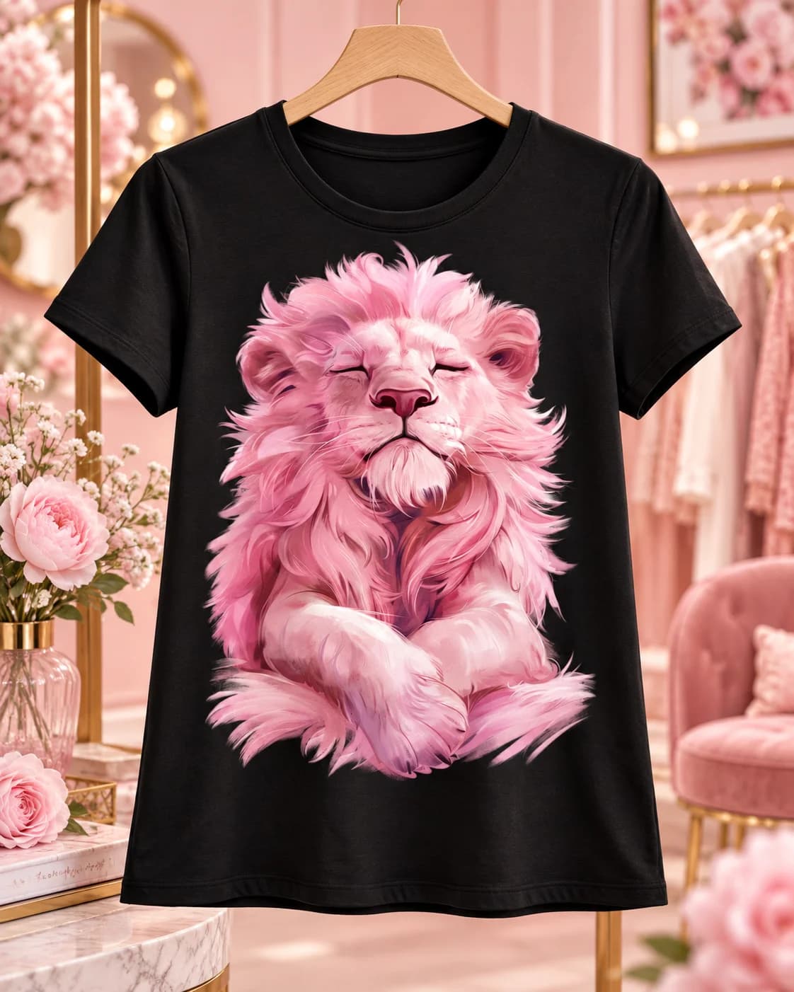 Polera León Pink Mood