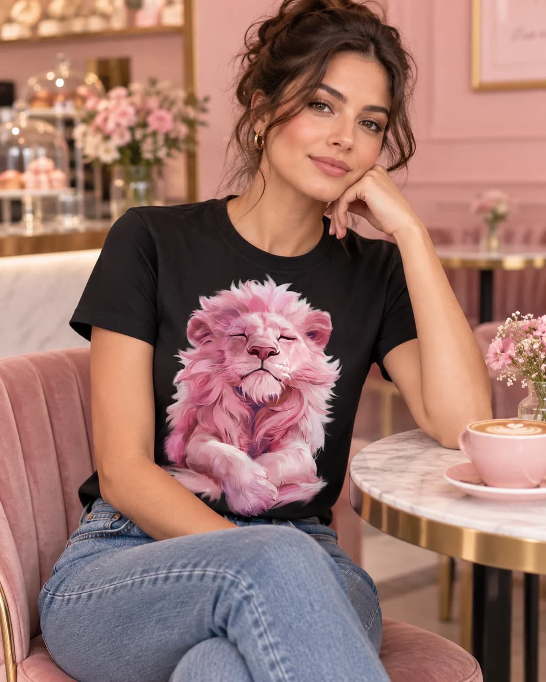 Polera León Pink Mood