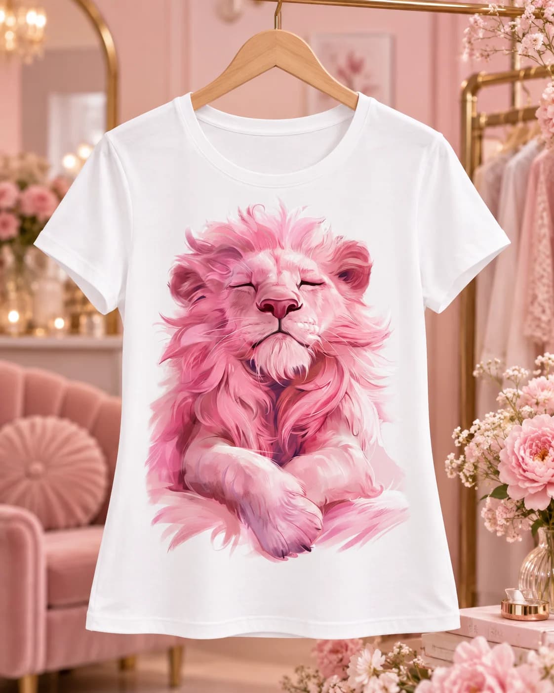 Polera León Pink Mood